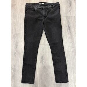 Levis 311 Shaping Skinny Jeans Womens Size 33 Black Stretch Denim Casual 34x29